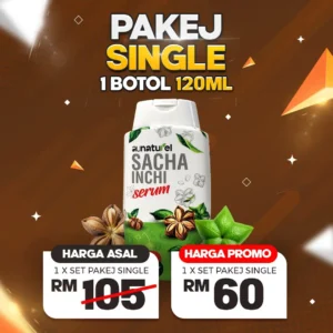 PAKEJ SINGLE SACHA INCHI SERUM (1 SACHA INCHI SERUM 120ML)